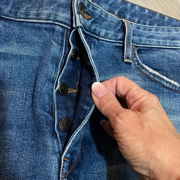 Joe’s Jeans Brixton Straight + Narrow Ripped Distressed Button Fly Mens size 38 - Picture 4 of 14